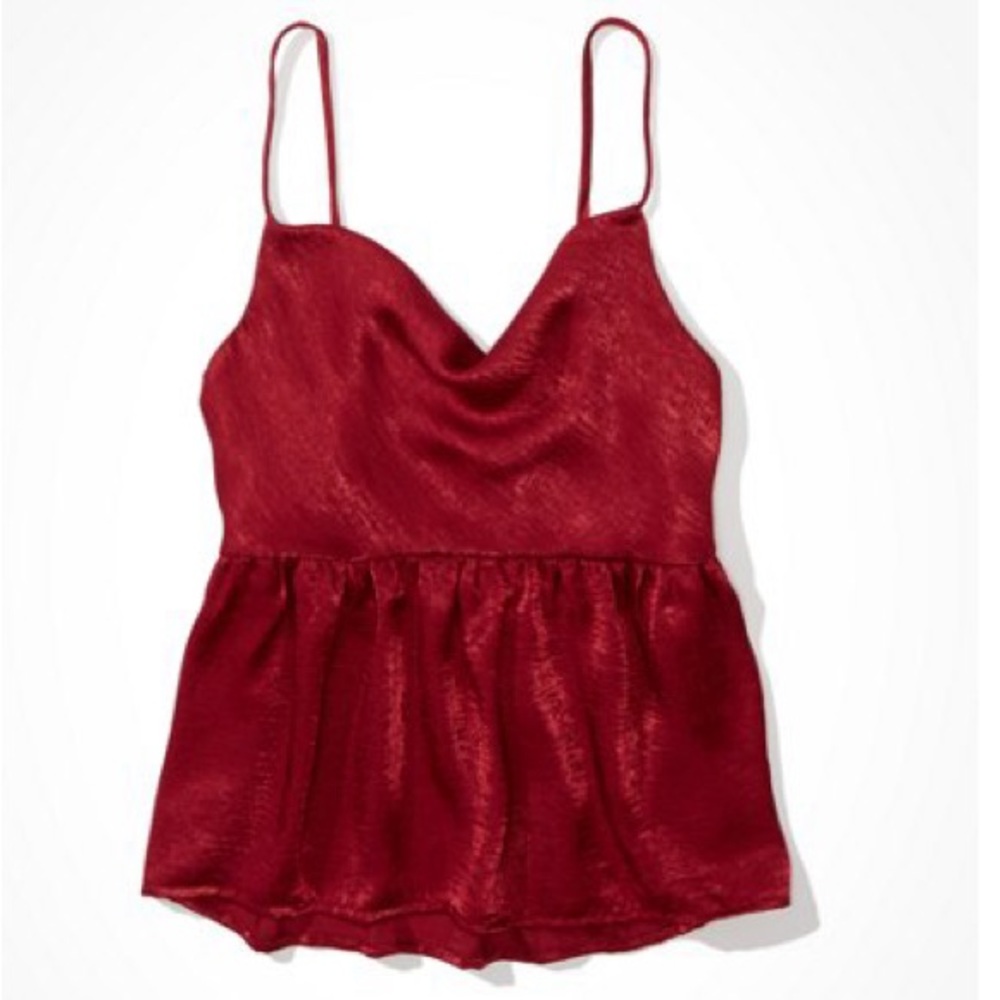 AE Silky Cowl Neck Babydoll Cami